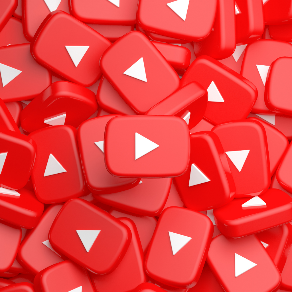Collage of YouTube play buttons