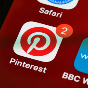 Pinterest app icon on a mobile phone - Pinterest Ad Specs for 2022