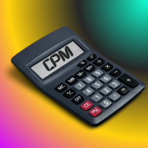 Calculator showing the letters CPM in the display.