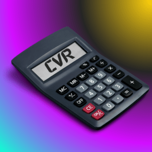 Calculator showing the letters CVR in the display.